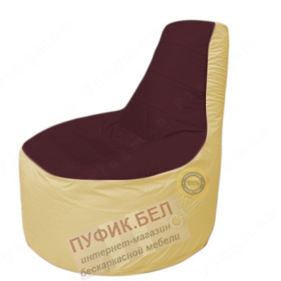 Кресло мешок Трон Т1.1-0120(бордовый-бежевый)