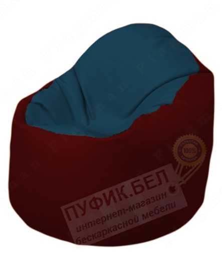 Кресло-мешок Bravo Б1.3-F04F08 (темно-синий, бордовый)