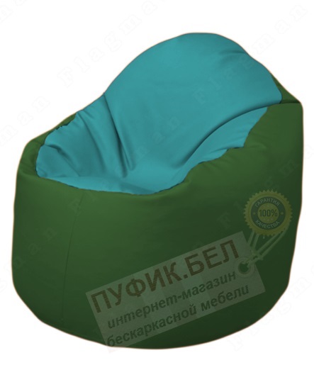 Кресло-мешок Bravo Б1.3-N41N77 (бирюзовый, темно-зеленый)