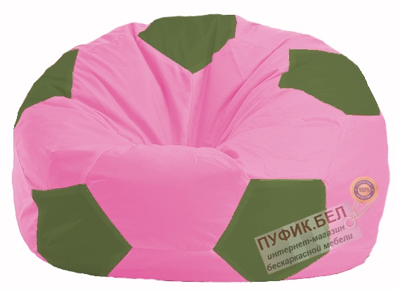 Кресло-мешок Мяч розовый - тёмно-оливковый М 1.1-198