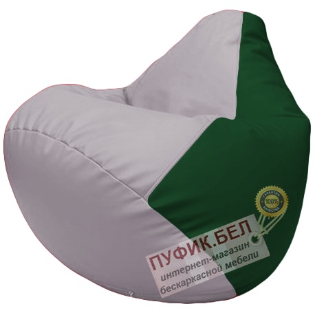 Кресло мешок Груша сиреневый и зелёный Г2.3-2501