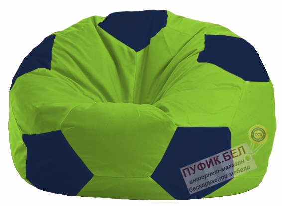 Кресло-мешок Мяч салатовый - тёмно-синий М 1.1-184