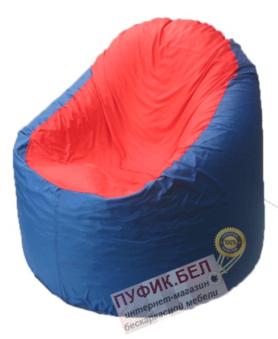 Кресло-мешок Bravo синее, сидушка красная