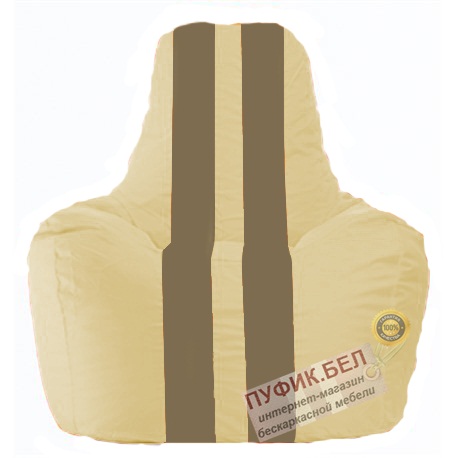 Кресло мешок Спортинг светло-бежевый - бежевый С1.1-136