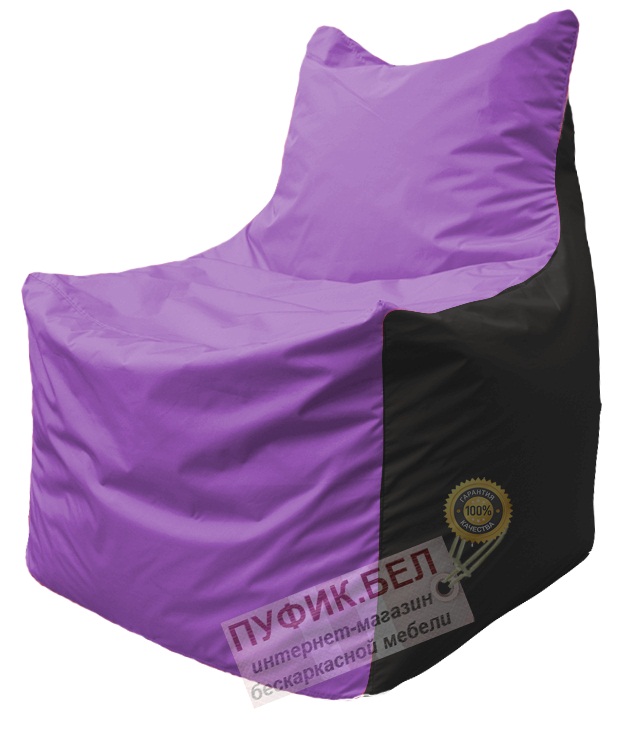 Кресло мешок Фокс Ф 21-101 (сиреневый - чёрный)