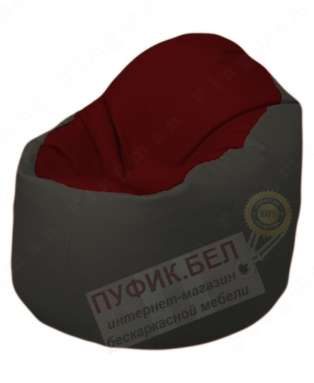 Кресло-мешок Bravo Б1.3-F08Т38 (бордовый-чёрный)