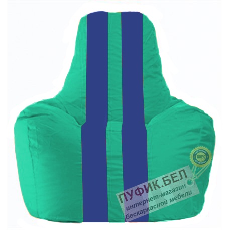 Кресло мешок Спортинг бирюзовый - синий С1.1-291
