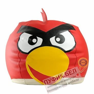 Кресло-мешок Птичка Шар  экокожа (80 x 80 см) в красном цвете