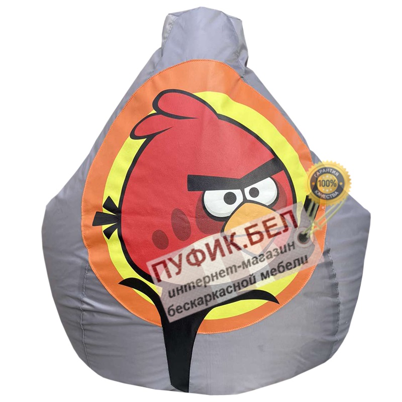 Кресло-мешок Angry Birds (серый)