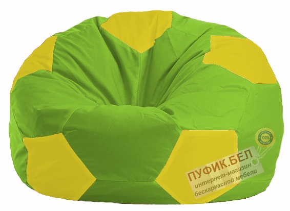 Кресло-мешок Мяч салатовый - жёлтый М 1.1-167