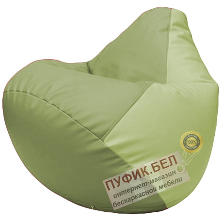 Кресло мешок Груша оливковый и светло-салатовый Г2.3-1904