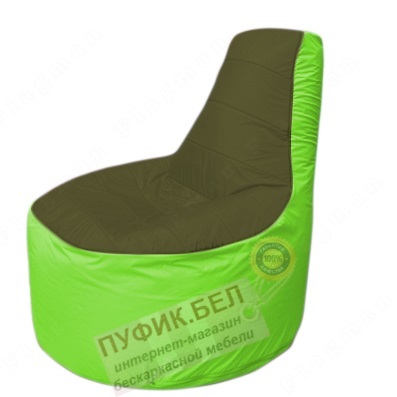 Кресло мешок Трон Т1.1-1107(тем.оливковый-салатовый)