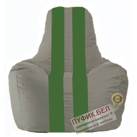 Кресло мешок Спортинг серый - зелёный С1.1-339