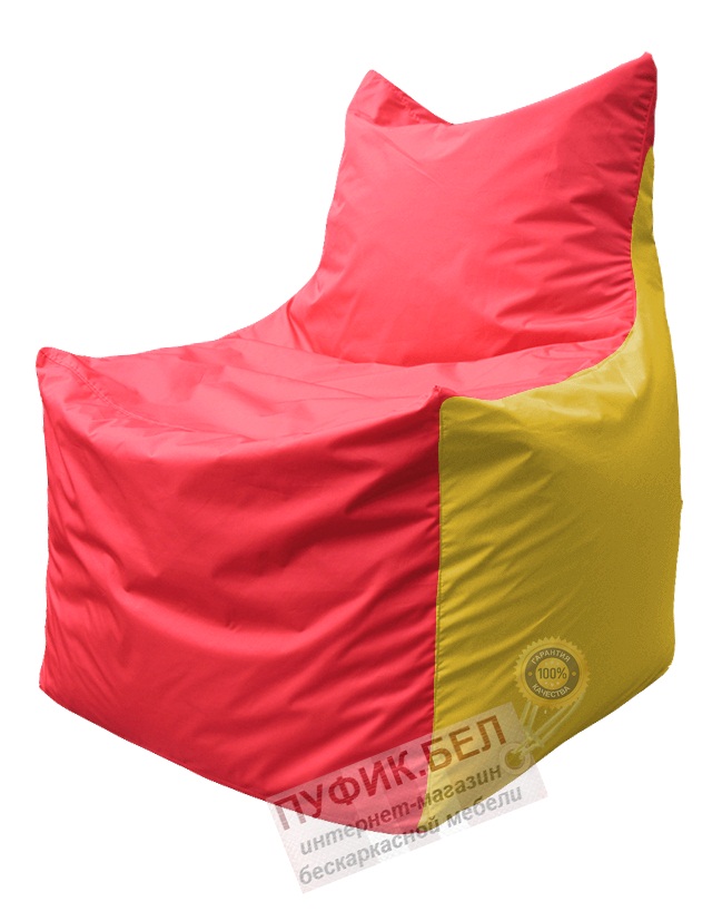 Кресло мешок Фокс Ф 21-178 (красно-жёлтый)