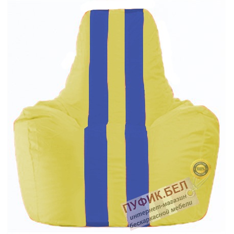Кресло мешок Спортинг жёлтый - синий С1.1-254