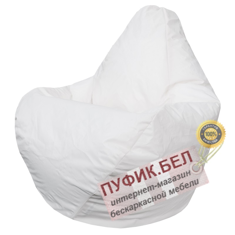 Кресло-мешок Груша Kids (белый)