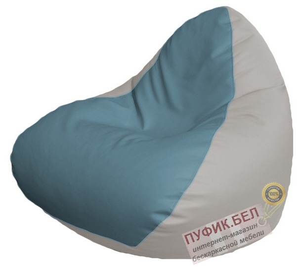 Кресло мешок RELAX Р2.3-66 (основа сиреневая, вставка голубая)