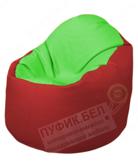Кресло-мешок Bravo Б1.3-F07Т09 (салатовый-красный)