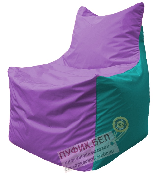 Кресло мешок Фокс Ф 21-112 (сиреневый - бирюзовый)
