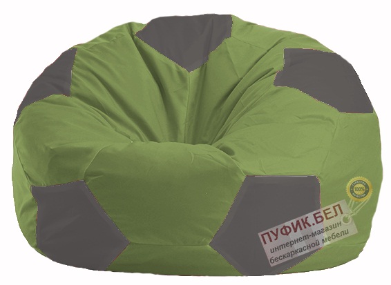 Кресло-мешок Мяч оливковый - серый М 1.1-224