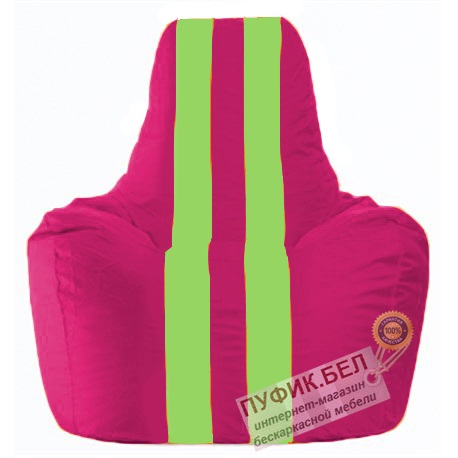 Кресло мешок Спортинг лиловый - салатовый С1.1-390