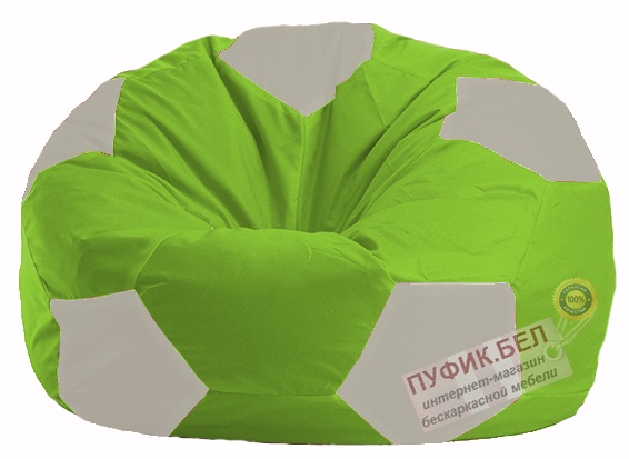 Кресло-мешок Мяч салатовый - светло-серый М 1.1-183