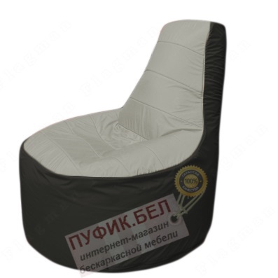 Кресло мешок Трон Т1.1-2224(серый-черный)