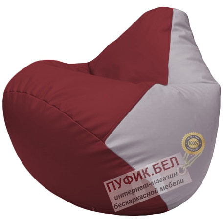 Кресло мешок Груша бордовый и сиреневый Г2.3-2125