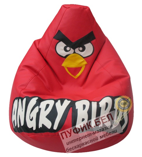 Кресло-мешок Красная Птичка  экокожа