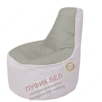 Кресло мешок Трон Т1.1-2225(серый-белый)