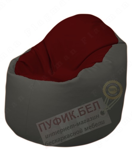 Кресло-мешок Bravo Б1.3-F08Т17 (бордовый, темно-серый)