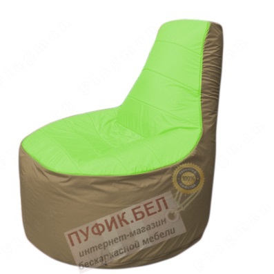 Кресло мешок Трон Т1.1-0721(салатовый-тем.бежевый)