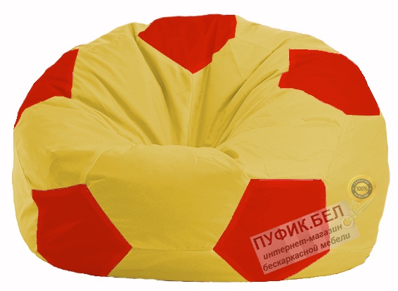 Кресло-мешок Мяч жёлтый - красный М 1.1-260
