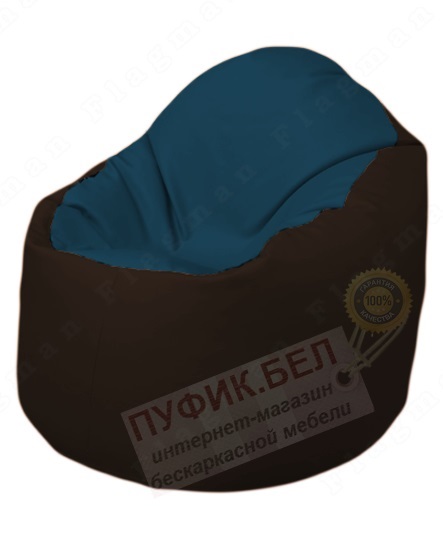 Кресло-мешок Bravo Б1.3-F04F01 (темно-синий, темно-коричневый)