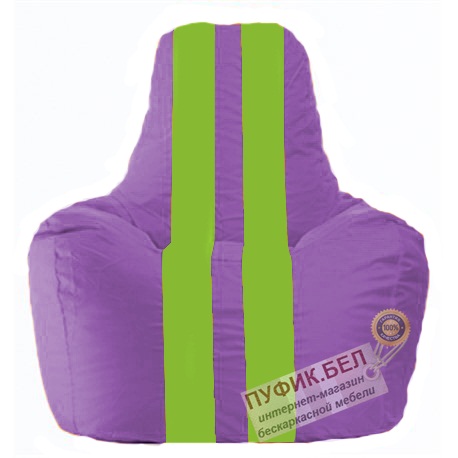 Кресло мешок Спортинг сиреневый - салатовый С1.1-108
