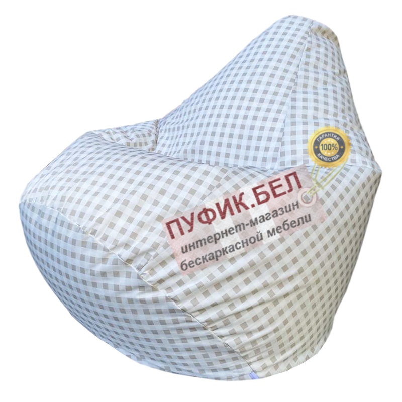 Кресло мешок Груша Клетка (грета)