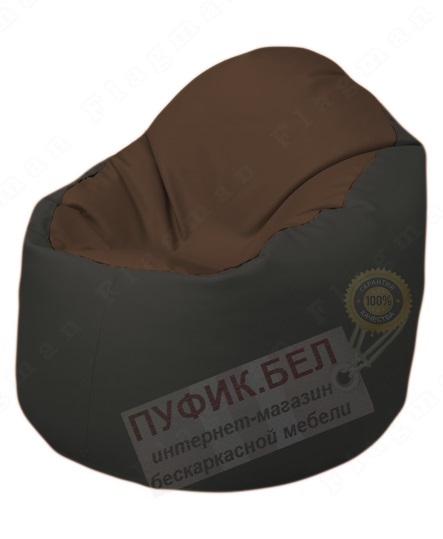 Кресло-мешок Bravo Б1.3-T26Т26 (коричневый-чёрный)