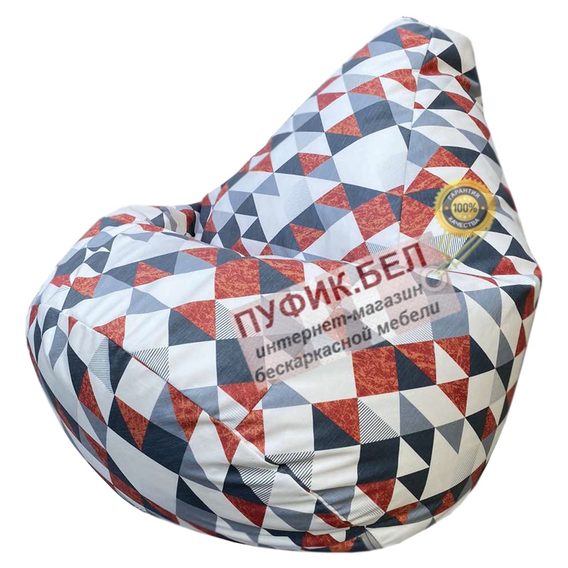 Кресло мешок Груша Ромб (красный)