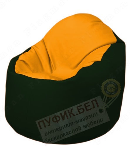 Кресло-мешок Bravo Б1.3-F06F05 (желтый, темно-зеленый)