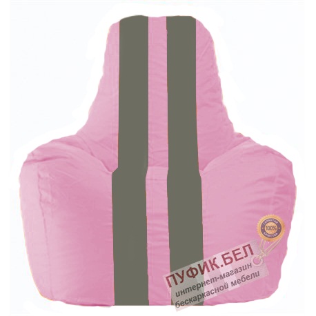Кресло мешок Спортинг розовый - тёмно-серый С1.1-187