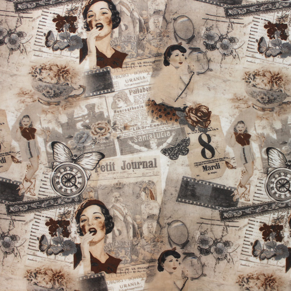 Ткань велюр - Retro