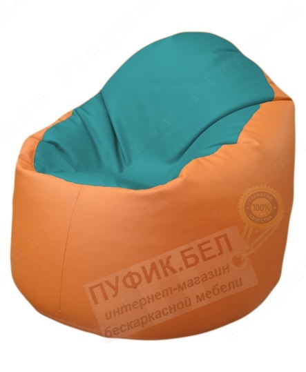 Кресло-мешок Bravo Б1.3-N41Т20 (бирюзовый-оранжевый)