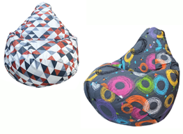 Тематические кресла мешки: Ромбики, круги и др. фигуры