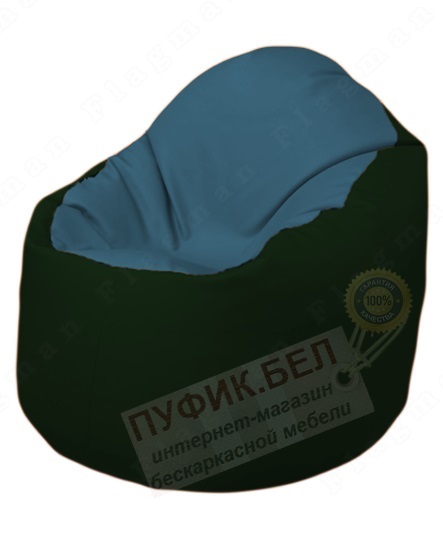 Кресло-мешок Bravo Б1.3-F03F05 (синий, тёмно-зелёный)
