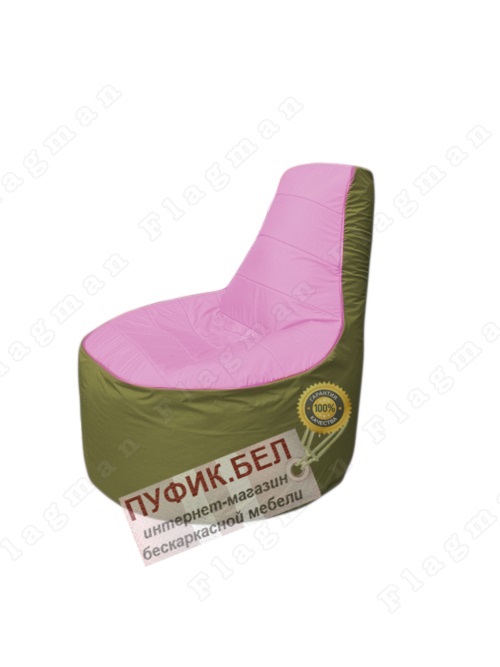 Кресло мешок Трон Т1.1-0310(розовый-оливковый)