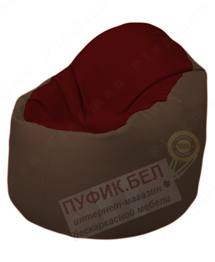 Кресло-мешок Bravo Б1.3-F08Т26 (бордовый-коричневый)