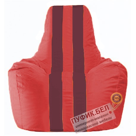 Кресло мешок Спортинг красный - бордовый С1.1-180
