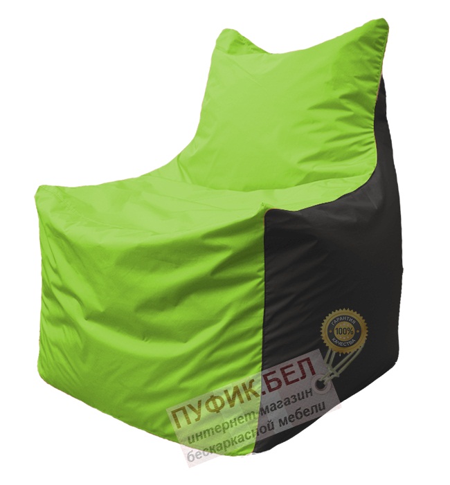 Кресло мешок Фокс Ф 21-153 (салатовый - чёрный)