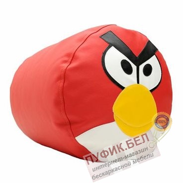 Кресло пуфик Птичка экокожа (43 x 43 см) в красном цвете