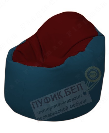 Кресло-мешок Bravo Б1.3-F08F04 (бордовый, темно-синий)